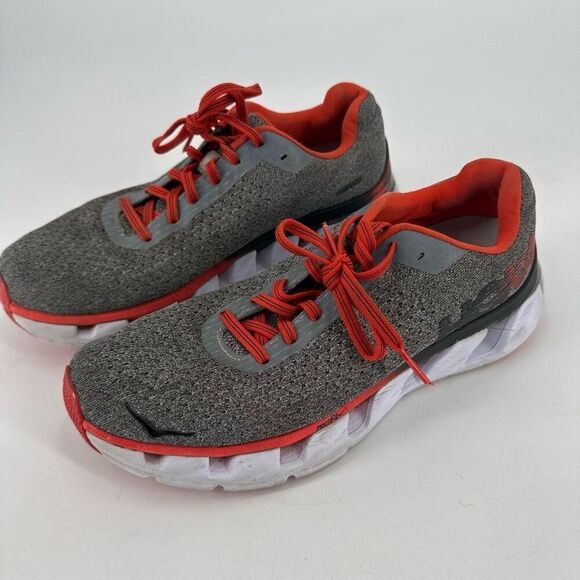 Hoka One One Elevon Women's Lightweight Lace Up Running Shoes Gray Orange Size 9 - Picture 12 of 12